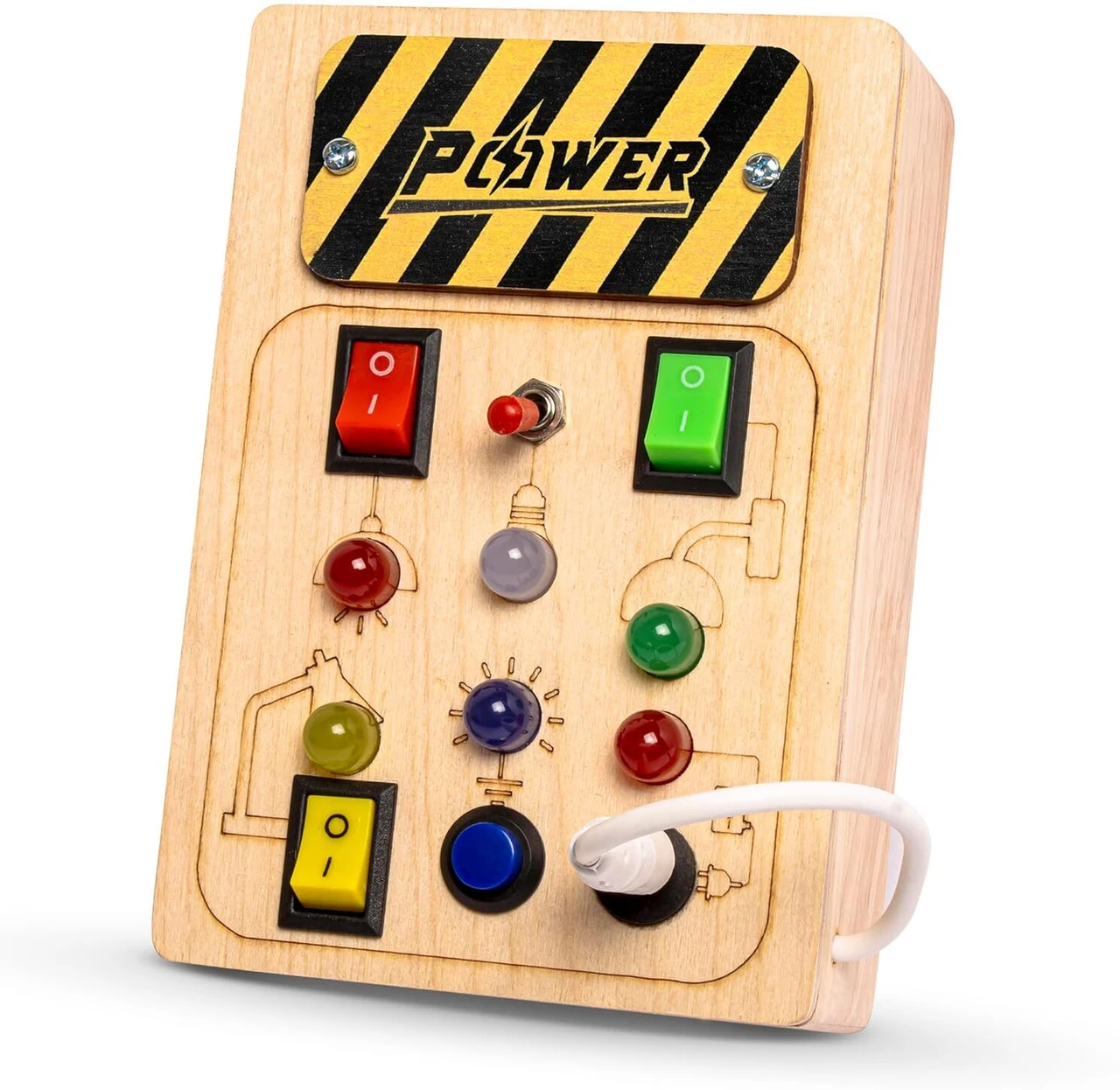 π§ Montessori Busy Board β LED Sensory Learning Toy for Kids